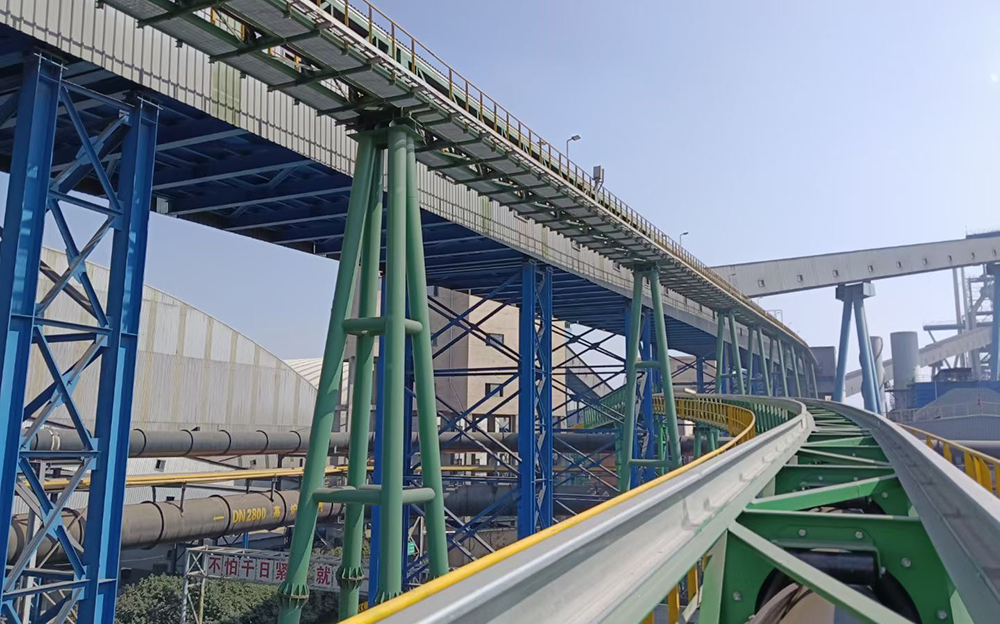 Трубчатая ленточная конвейерная система проекта транспортировки сталелитейного завода ZHONGXIN