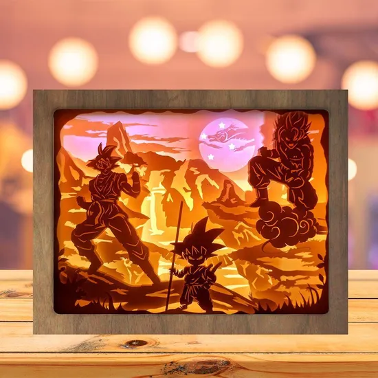 Lâmpada de escultura de papel de arte da paisagem elegante para o ambiente noturno1