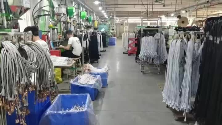 Two-pin plug cable production line