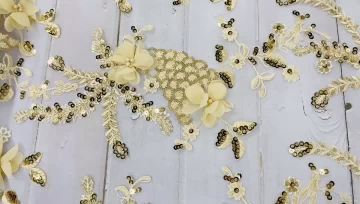 Chiffon Laser Cut Embroidery Fabric