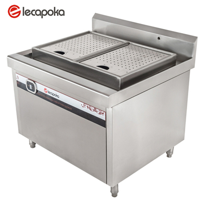 hot selling 380V stainless Steamed dessert stove electric 10kw induction cooker with 10inch steam stove