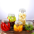 Bulk Kitchen Empty Clear Airtight Jam Sauce Canisters Caviar Sugar Container Storage Glass Jar With Hinged Lids1