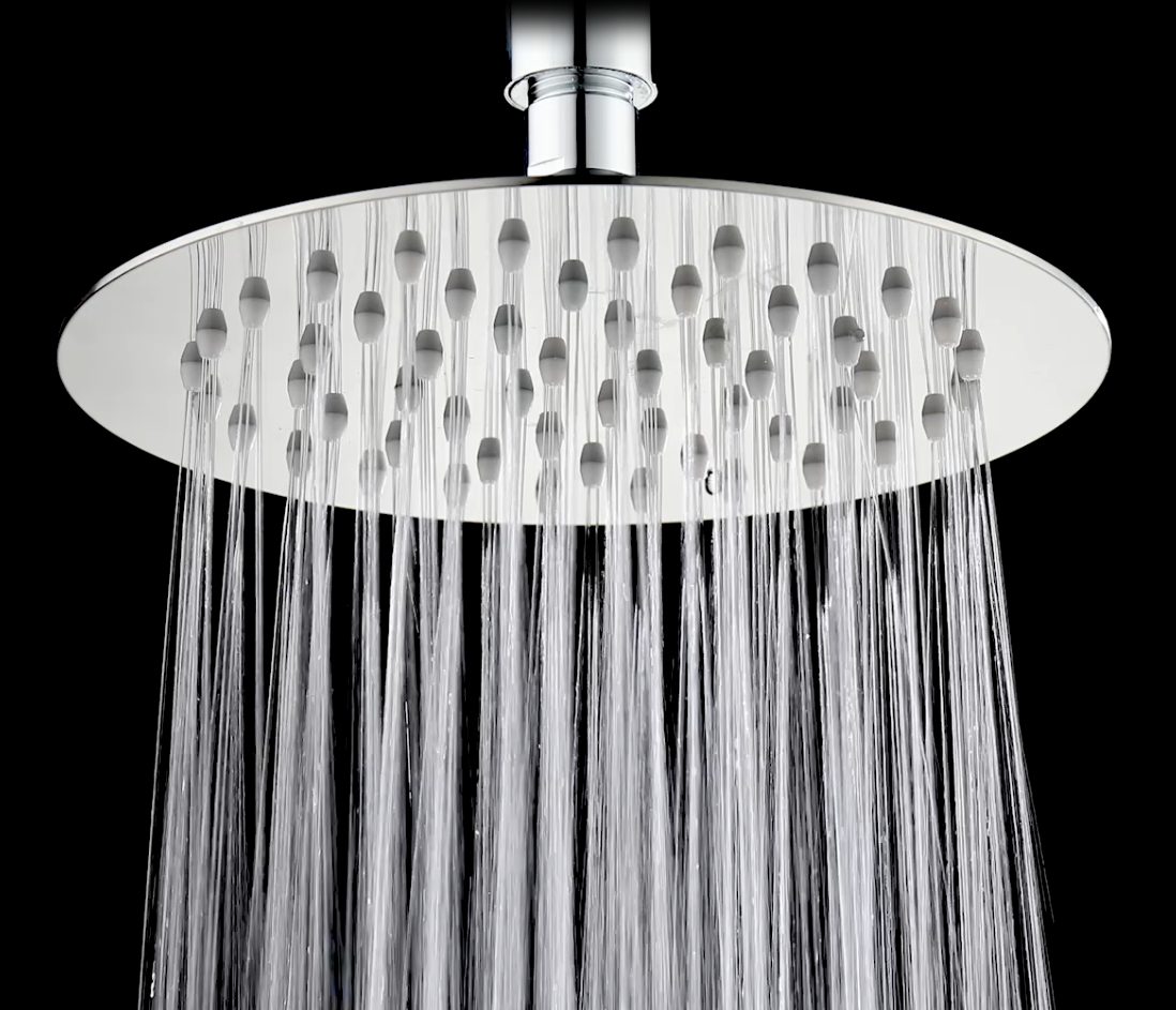 Multihole nozzle shower head