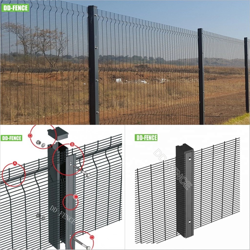 Welded Mesh Galvanized 358 High Security Anti Climb Anti Cut Fence for Airport Border Gas Refine Treatment Factory Railway Power Substation