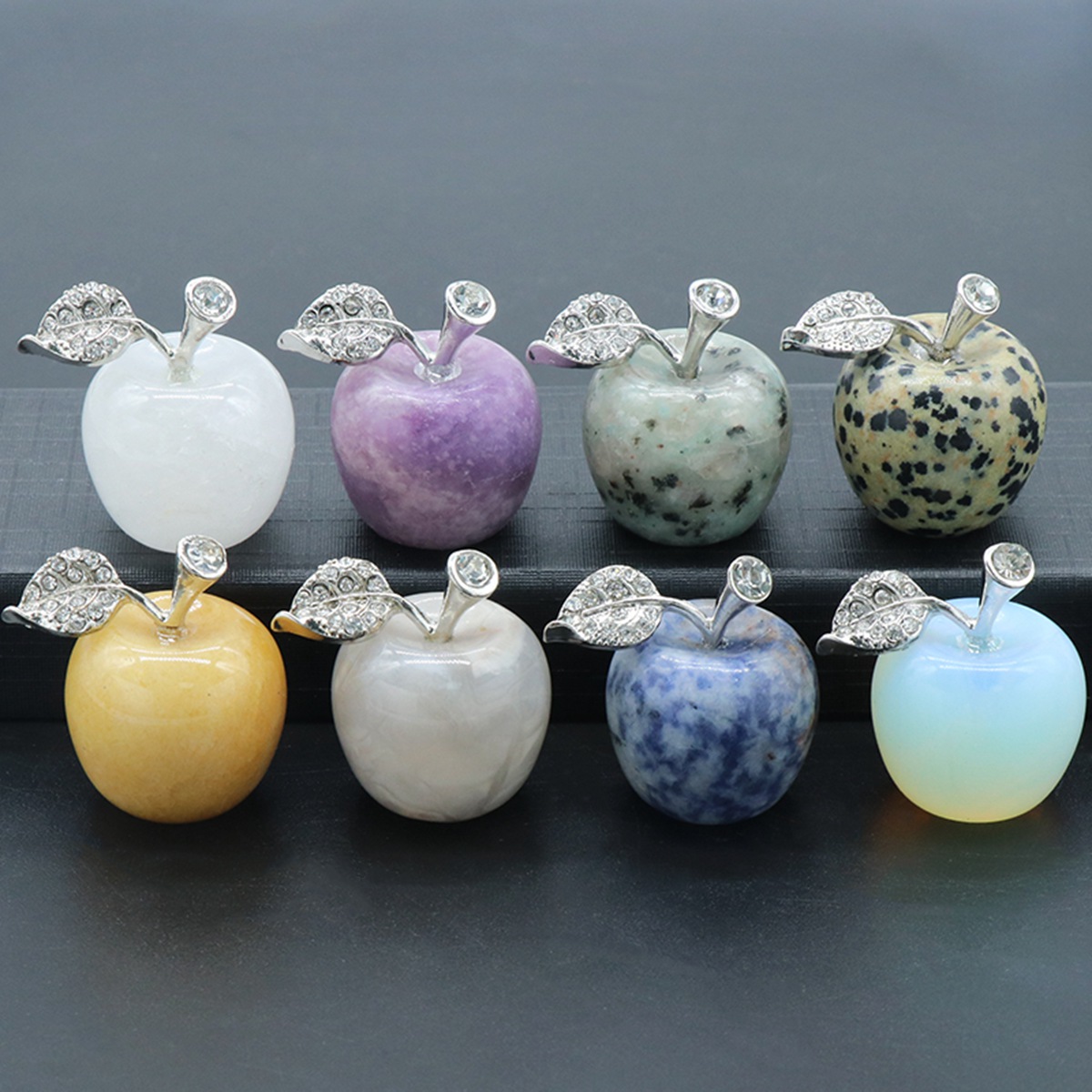 SP1372-handmade craved Apple gemstone 