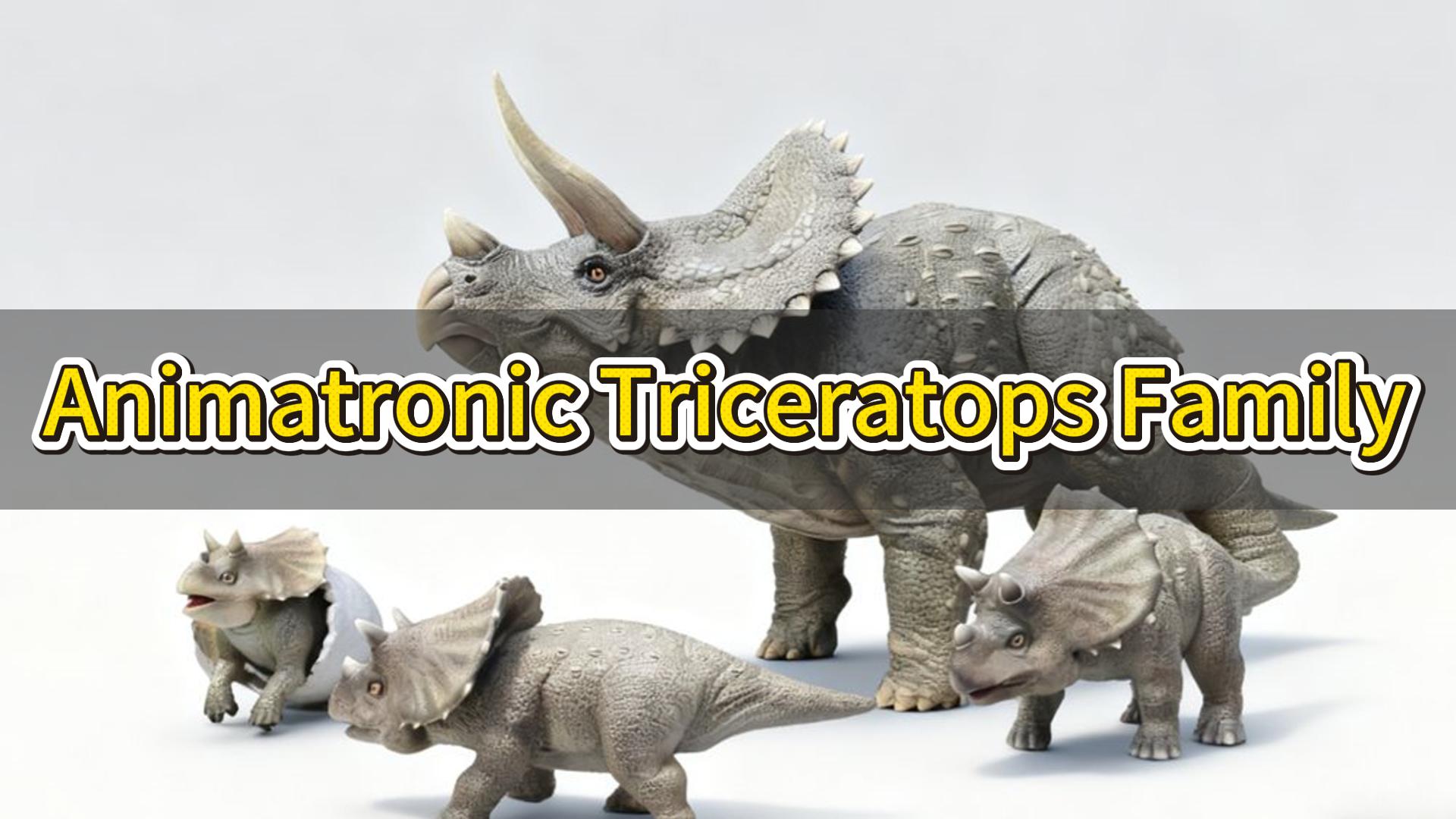Gia đình Triceratops hoạt hình
