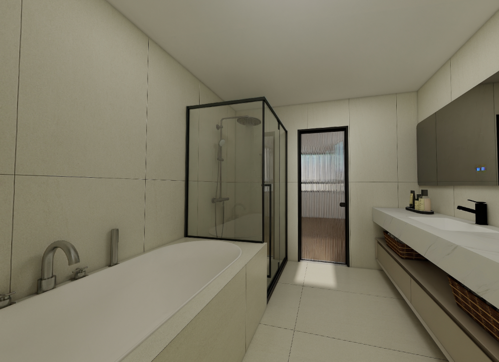 Bath + shower room