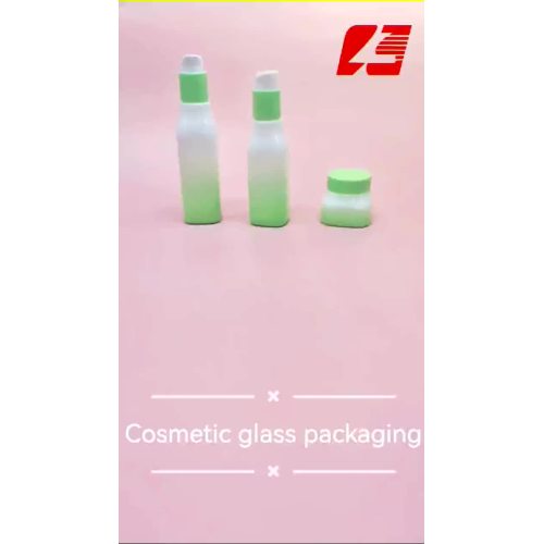 Cosmetic glass packaging set