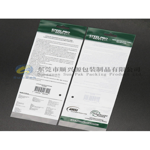 GRS certified recyclable HDPE plastic bag PO bag Grip Seal Header Bags with Euroslots