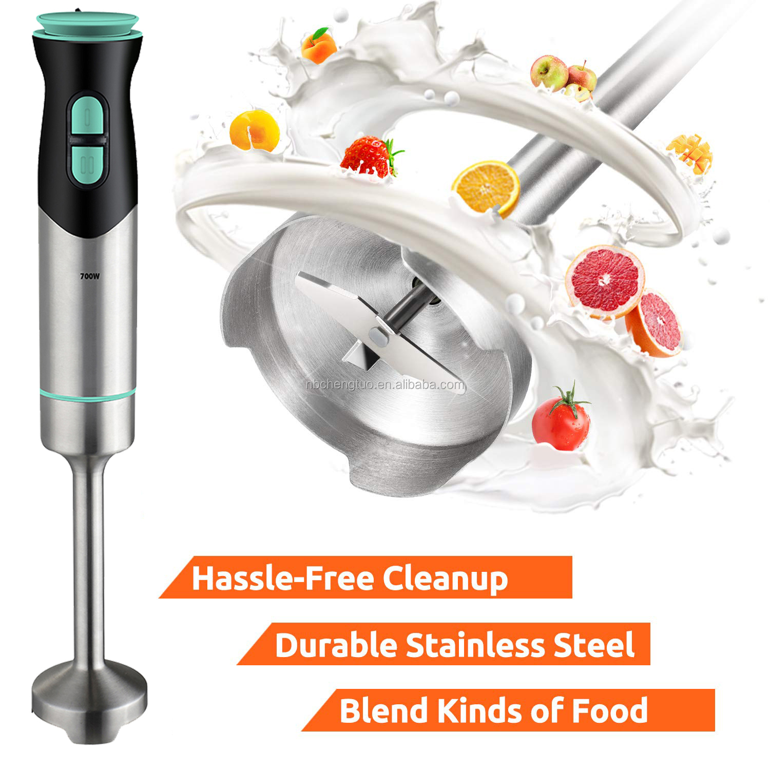 Hb 748 Home Kitchen Appliance Us Style Mini Hand Blender Hand Stick Hand Blender Set6