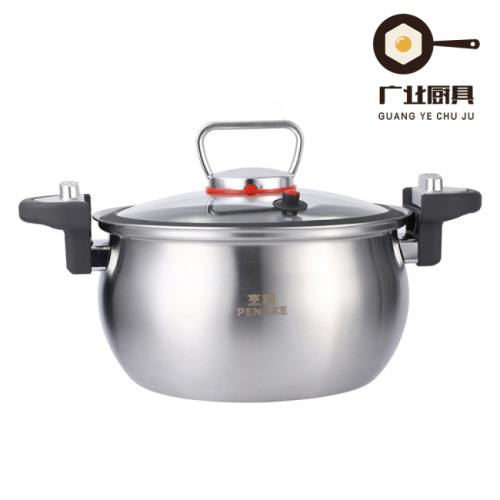 شركة Yongkang Guangye Kitchenware Co., Ltd. تطلق قدرًا بخاريًا متينًا من الفولاذ المقاوم للصدأ مزودًا بمجموعة أواني حساء للطهي الصحي متعدد السيناريوهات