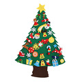 Venta caliente Árbol de Navidad de fieltro con pegatinas adornos para niños DIY1