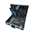 Professional 128-Piece Aluminum Case Hand Tool Kit for Workshop, Household Mechanics, and Car Repair1