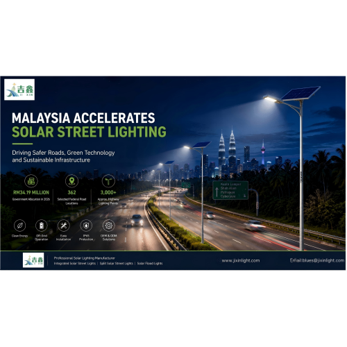 La Malaisie alloue 34,19 millions de RM aux lampadaires solaires en 2026