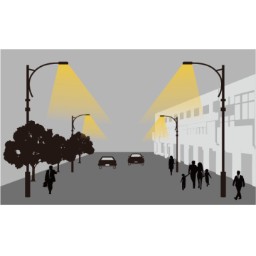 Calculation of LED street light illuminance