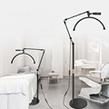 Dimmable Floor Lamp with Beauty Ring Light for Eyelashes Extensions1