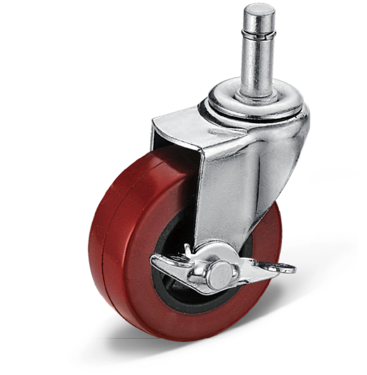 Non-directional casters rubber casters