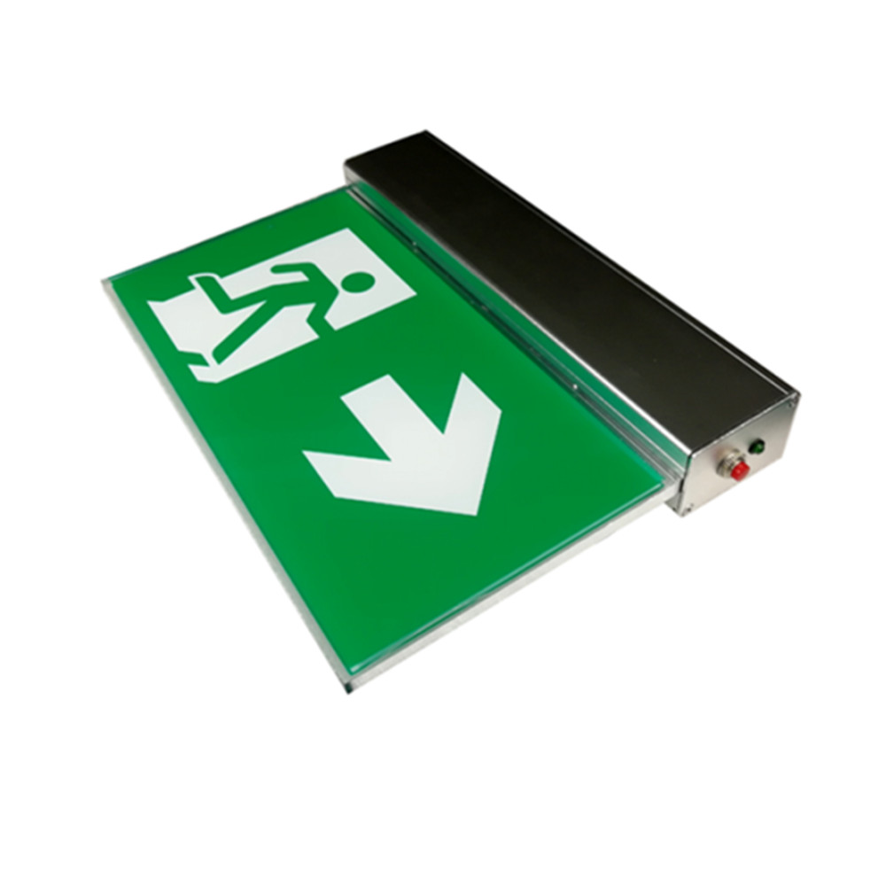 Exit Sign Light Aluminum Acrylic Green