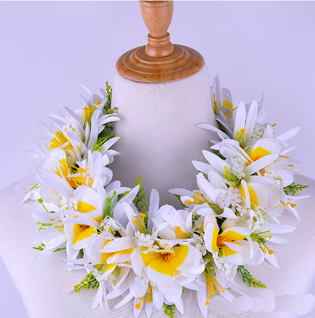 Kn Hls003 White Plumeria Leis