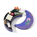 Islamic Moon Shaped Eid Gift Box: Handmade Paper Packaging for Ramadan1