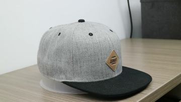 Leather Patch Snapback Hat