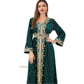 لباس مجلسی زنانه عربی زنانه دوزی شده زنانه مسلمان دوزی شده برای مسلمانان دبی1 با الگوی شیک مخملی Abaya روپوش مراکشی