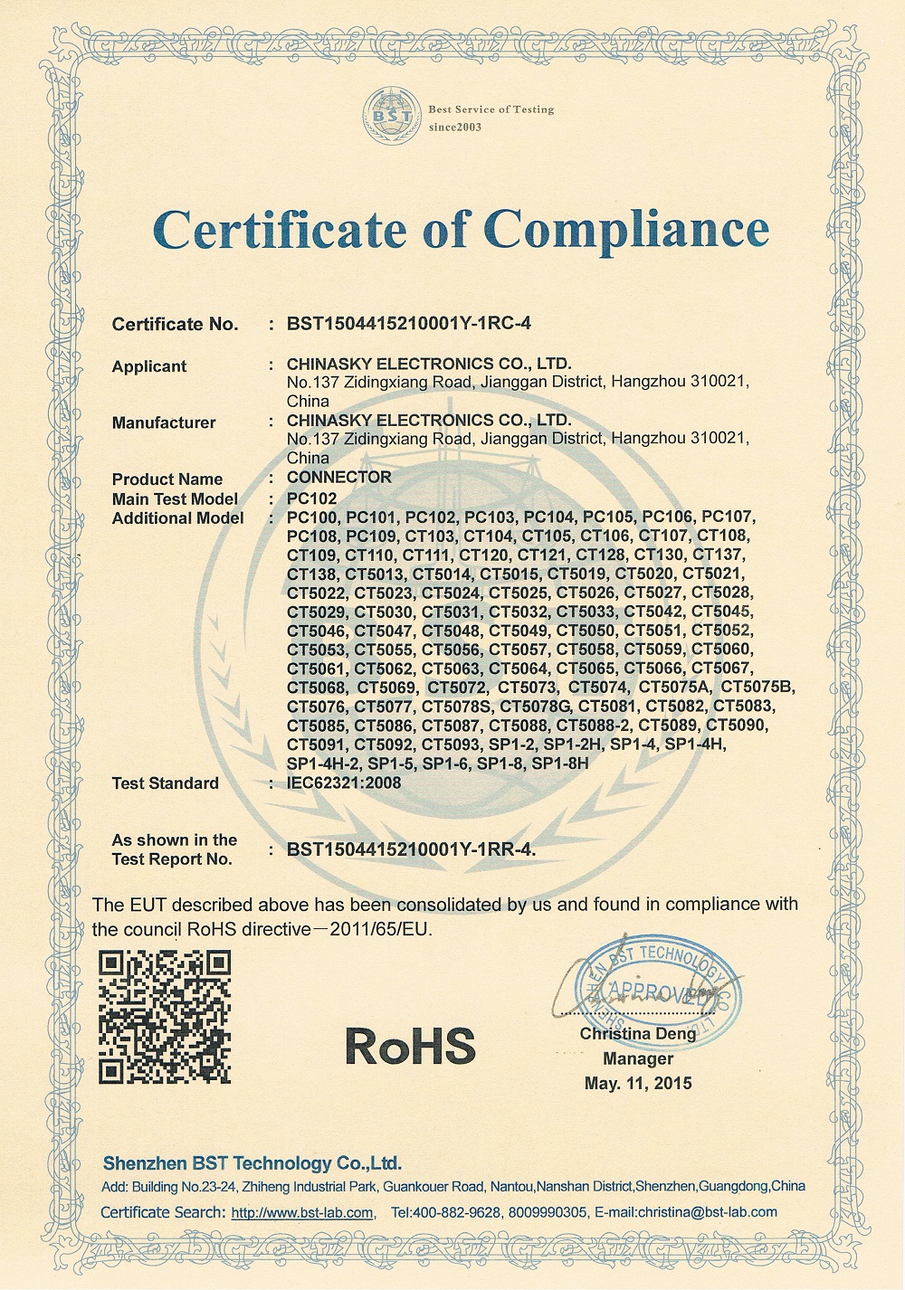 RoHS for Connectors