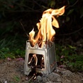 Portable Ultralight Titanium Firewood Stove with Folding Design for Camping and Outdoors1