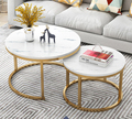 Marble Texture Wrought Iron Coffee Table for Minimalist Office and Home Living Rooms1