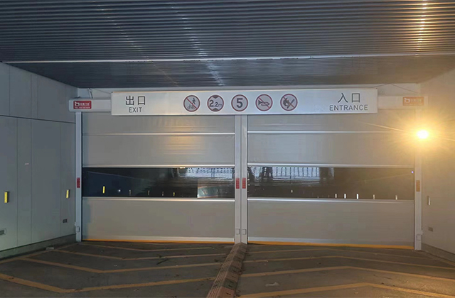 Parking lot garage door