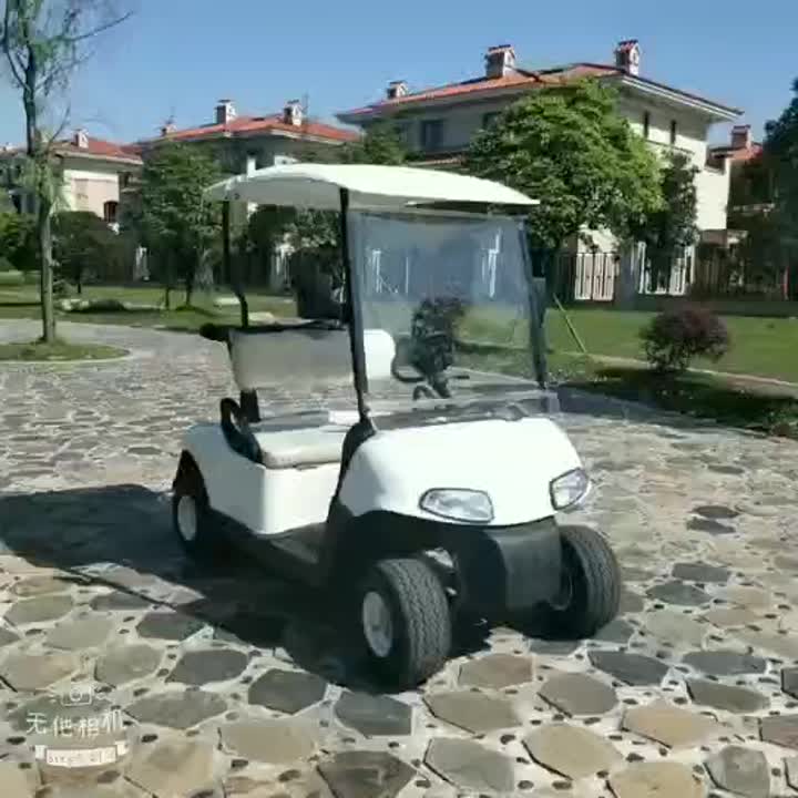 Carrello da golf elettrico bianco a 2 posti stile EZGO video.mp4