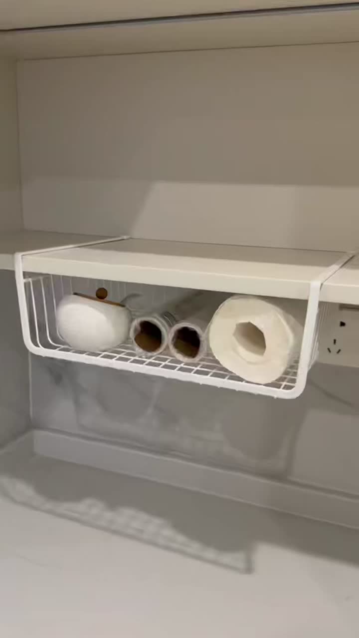 Cesta suspensa do gabinete 1 (pintada com spray branco) ~ 1