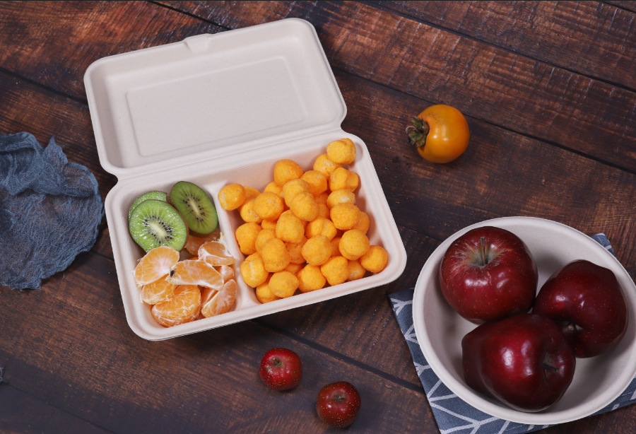 Compostable Clamshell 9×6in with 2-CP