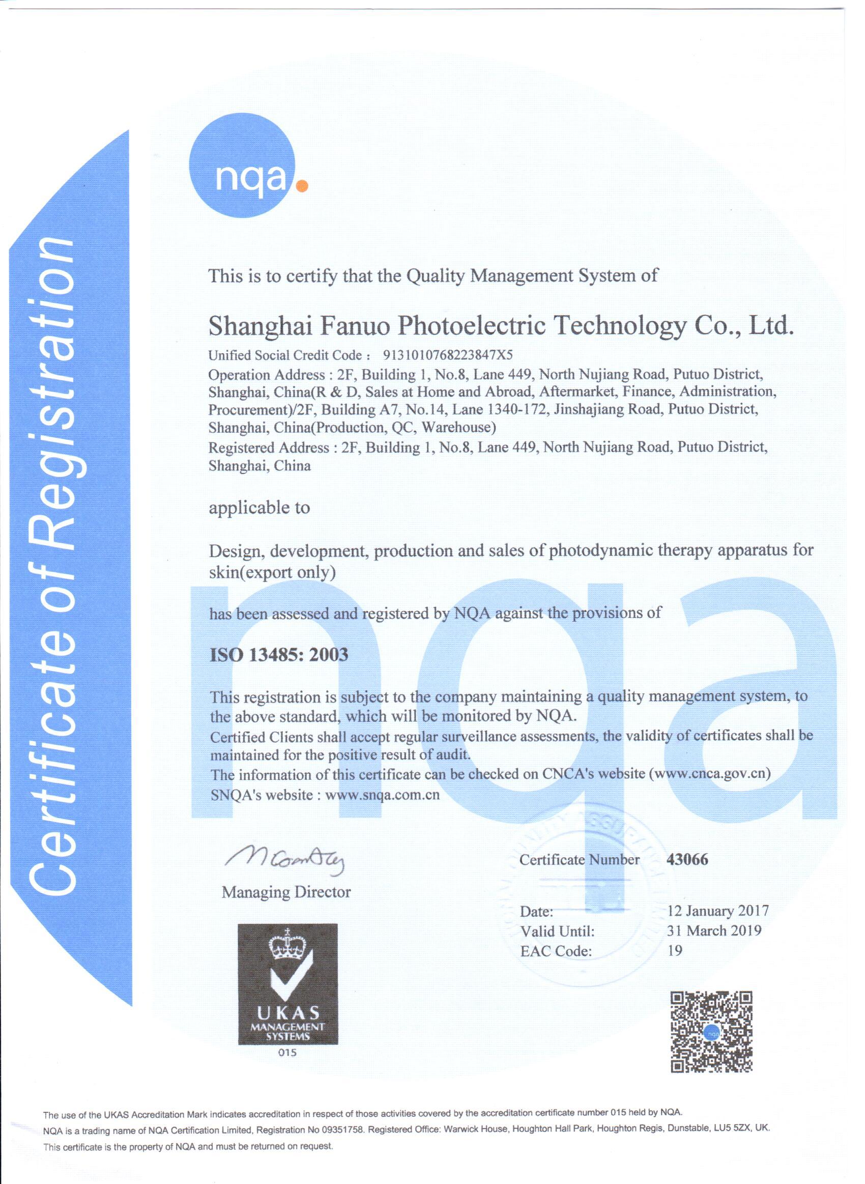 Certificate of Registration