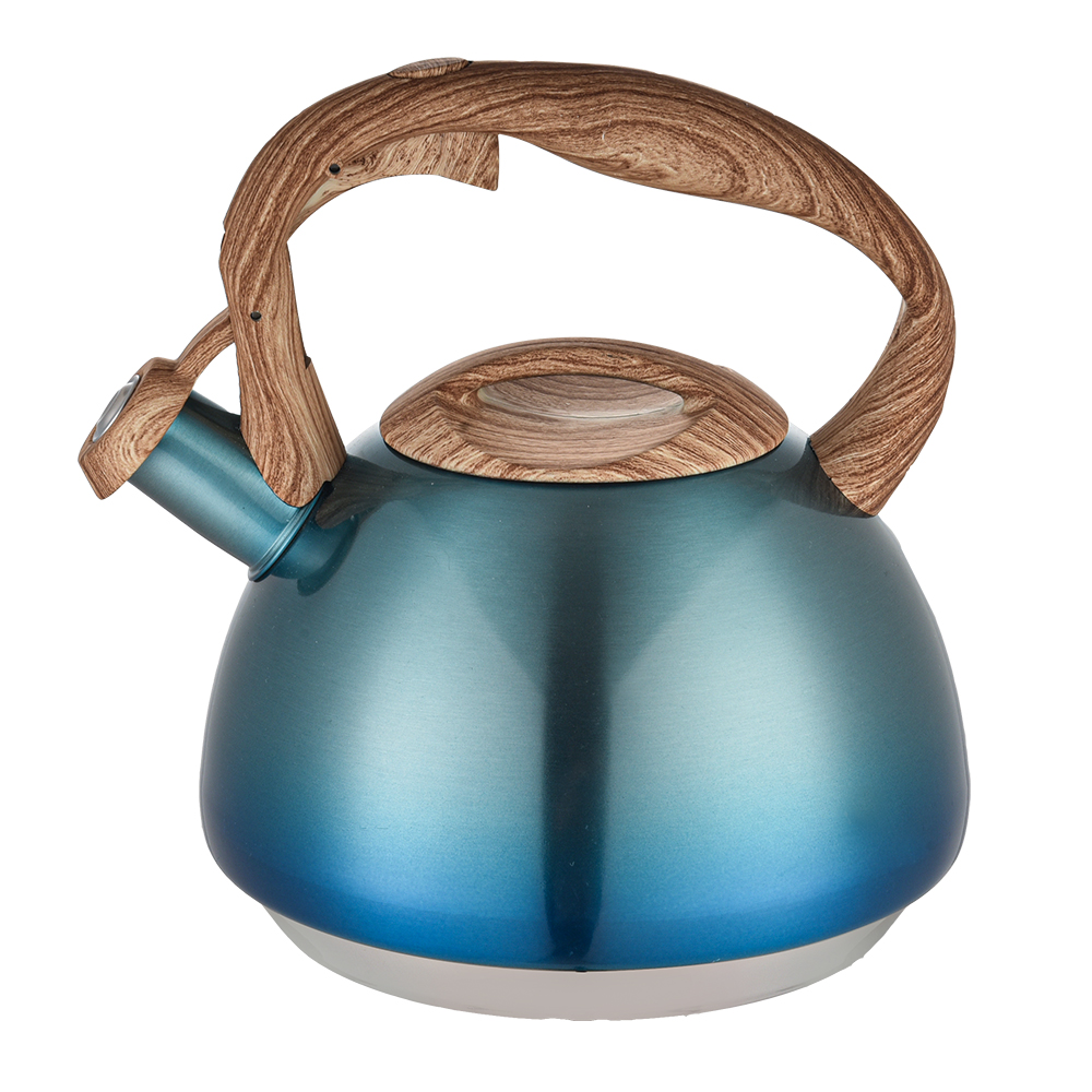 coffee tea kettles stovetop in gradient blue