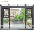 European style hurricane Impact double tempered casement glass windows aluminum framed casement window1