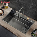 Waterfall Nano Black Kitchen Sink1