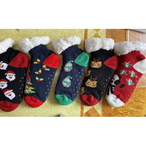 Calcetines de zapatilla de felpa de Navidad