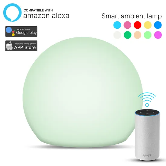 Tuya smart home mesa lâmpada de lâmpada ambiente Ambiente Alexa Music Rhythm taptting color1