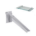 Black and White Chrome Slatwall Hook and Glass Bracket Metal Shelf Brackets1