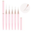 Professional Nail Art Brushes Set - 5PCS Metal Handle Nylon Liner Brushes for Precision Nail Painting1
