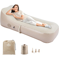 PVC Flocking S-shaped Outdoor Camping Inflatable Lounge Chair with Built-in Pump1