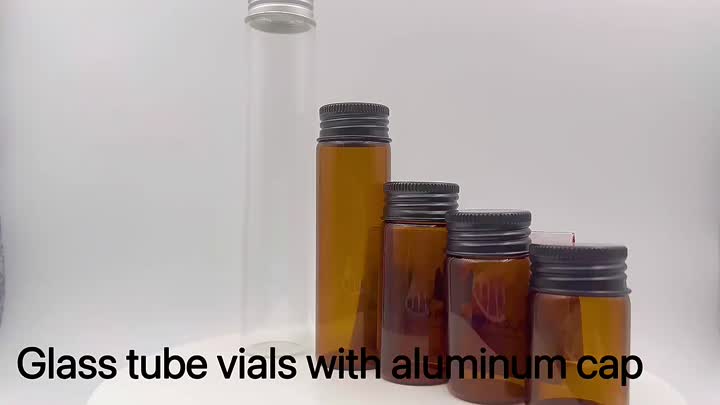 Алюминий қалпақшалары бар шыны шишалар