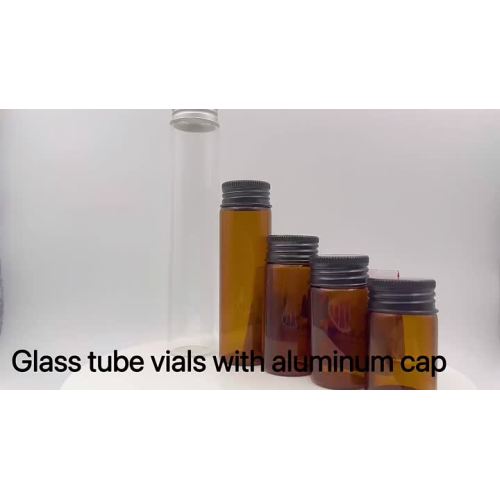 glass vials with aluminum caps