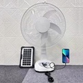 CE FCC Certified 16 Inch Solar Powered Rechargeable Air Cooling Fan with Light Panel1