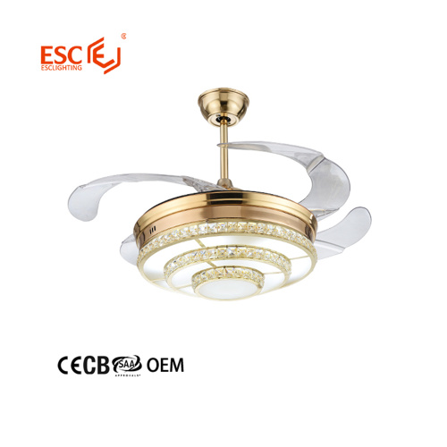 Seasonal application of crystal ceiling fan lights