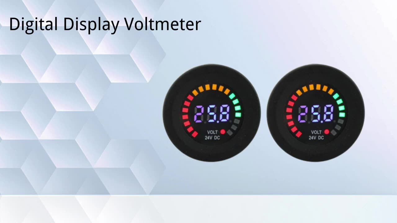 รถมอเตอร์ไซค์ Mini LED Voltmeter Digital Voltage Meter Gauge 12V Volt Tester1