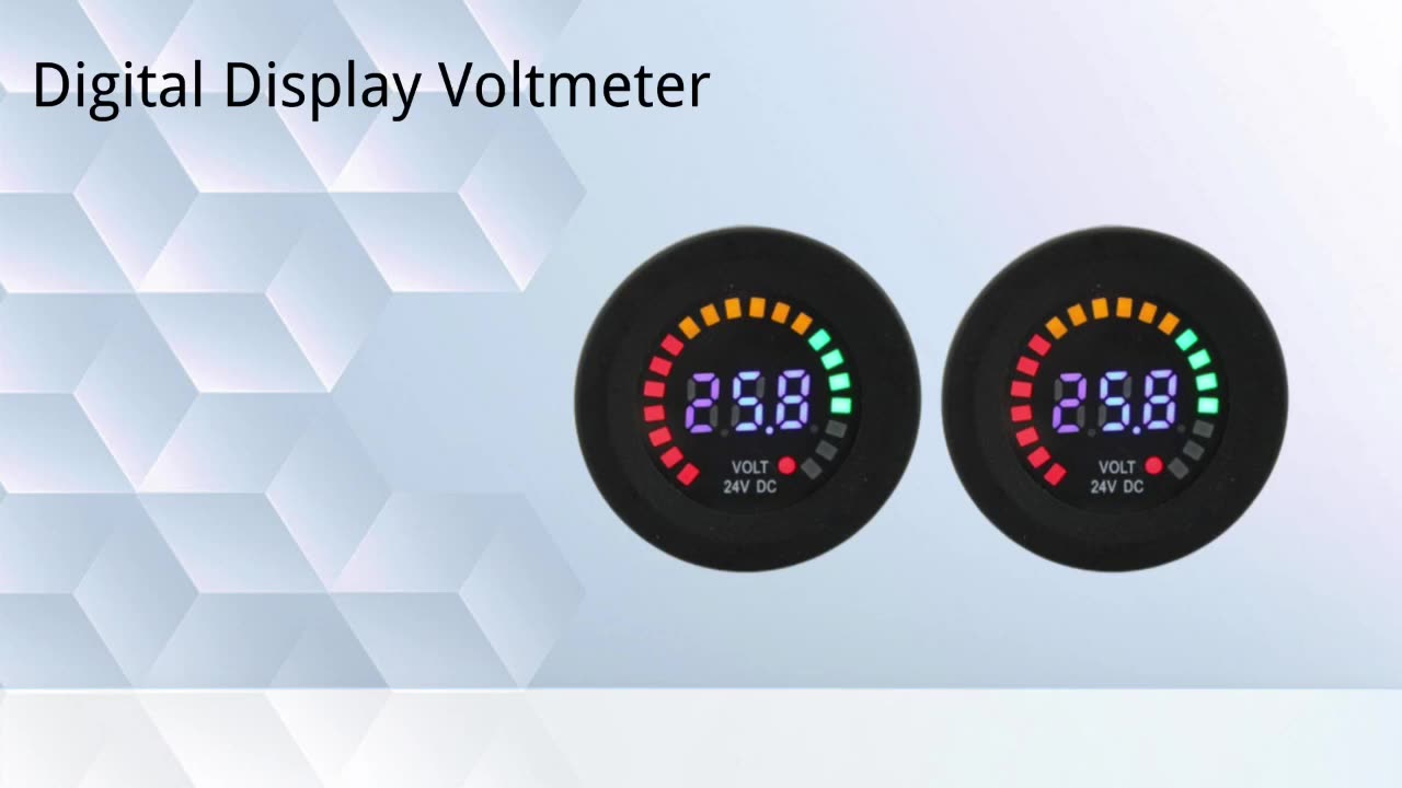 Motocicleta de automóvil mini led voltímetro de voltaje de voltaje medidor de medidor de 12V tester1