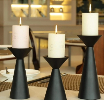 Akan menukar set pemegang lilin hitam 3: Rumah Candlelight New Darling, memimpin mode dekorasi baru