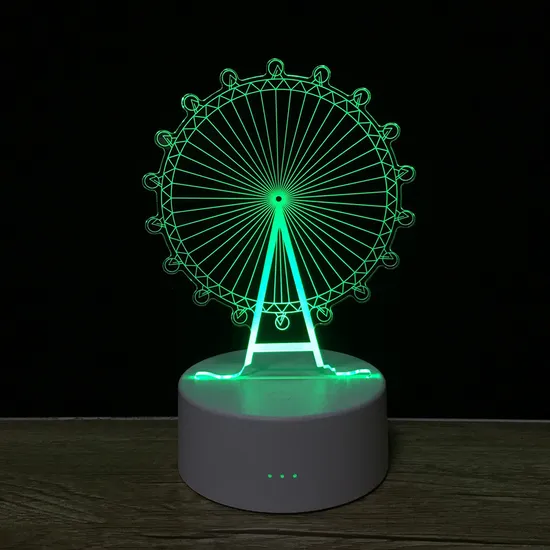 Touch creativo 3d Pequeña noche de mesa de luz acrílica Ambiente de noche